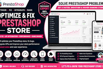 optimize prestashop store api integration bug fix rank SEO prestashop problem