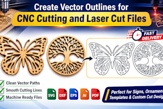 create vector outlines for cnc cutting and laser cut files