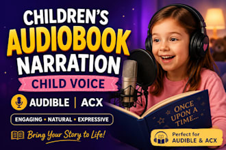 narrate children audiobooks with a child voice for audible acx