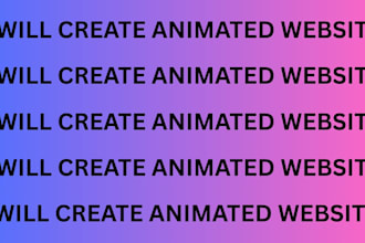 create static website animated website interactive website