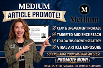 promote your medium article and get massive engagement boost medium followers