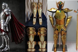 make custom 3d wearable cosplay armor, anime helmet, mask and fantasy props