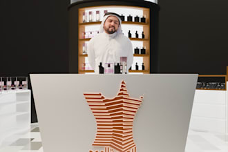 model and render your exhibition stand, expo booth