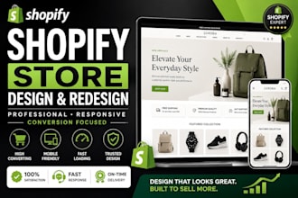design, redesign a professional shopify store that convert