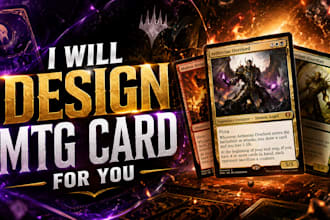 design custom magic the gathering commander deck, mtg card fantasy alter art
