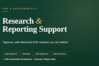 do sustainability research and sdg reporting