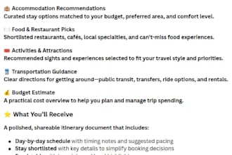do the planning for your dream destination