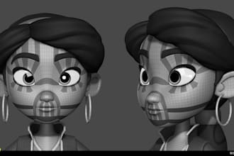 model and rig a roblox dynamic head, ugc bundle with facial animation