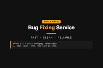 fix bugs in your react or nodejs web application