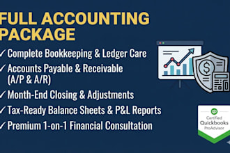 provide full package accounting and monthly bookkeeping