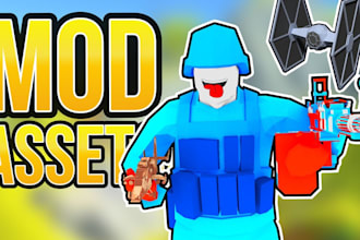 create unity game mod, character mods, vehicle mods and custom game modding