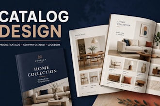 design a professional product catalog, company catalog and lookbook