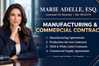 draft an oem, private label and white label manufacturing contract