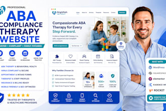 design aba therapy website wix aba clinic website mental health psychiatrist seo