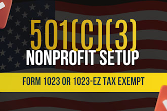 prepare your nonprofit 501c3 application and irs tax exempt form 1023 and 1023ez