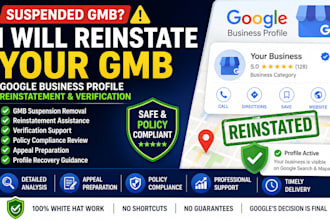 reinstate suspended google business profile gmb and fix gmb suspension