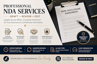 draft, review, or edit a professional nda or contract for your business