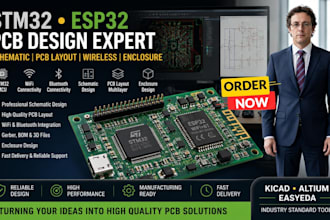 pcb layout stm32 esp32 board design wireless wifi bluetooth schematic enclosure