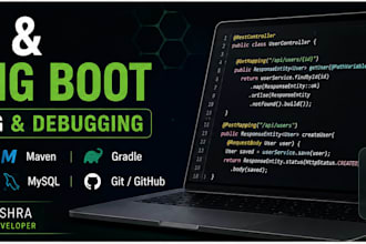 fix java spring boot bugs, errors, apis, maven and gradle issues