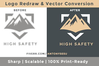 recreate, redraw, vectorize your logo
