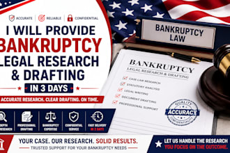 provide bankruptcy legal research and drafting
