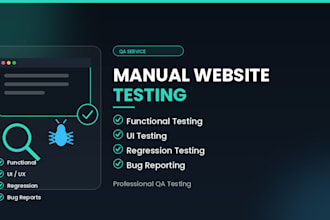manually test your website or web application