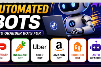 create doordash bot instacart bot uber bot amazon bot grubhub bot auto grabber