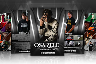 do professional media kit, press kit, artist epk, speaker one sheet, party flyer