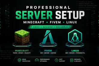 setup, configure, or optimize your minecraft or fivem server