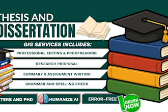 proofread, edit, humanize ai phd dissertation, master thesis editor