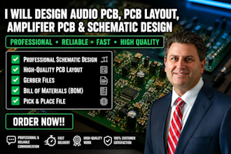 design audio pcb, pcb layout, amplifier pcb schematic design