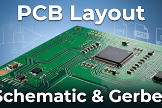 design custom pcb, circuit board, and schematic with gerber files