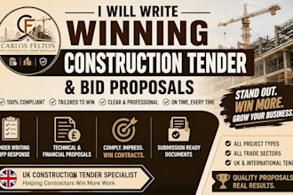 write your construction tender, rfp response, or bid proposal