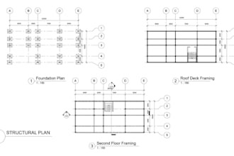 create foundation plan for excavation site work, footing detail drawing design