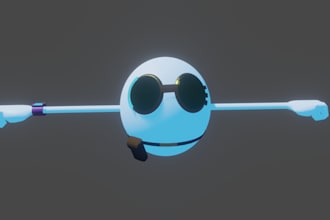 create a game asset model using blender