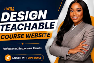set up your teachable course, website and uploads
