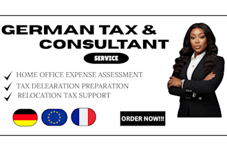 be german tax consultant, tax declaration for home office and relocation