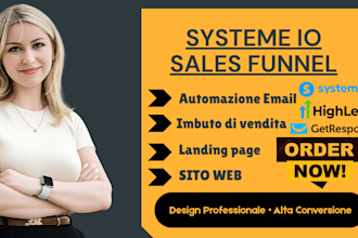 creare sito web in systeme io, landing page, funnel e automazione email
