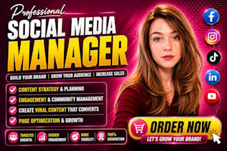 be your social media manager for content and social media marketing