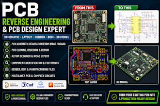 reverse engineer pcb redesign clone repair altium kicad pcb schematic from image