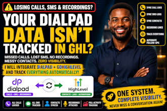 integrate gohighlevel dialpad calls sms logs contacts recordings tracking