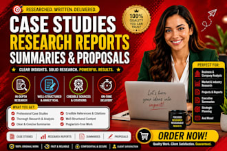 write case studies, research, and summaries