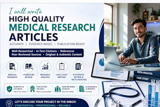 write high quality medical research articles