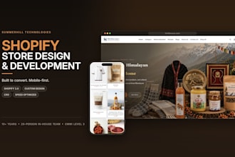 do shopify website development, shopify store design and store redesign