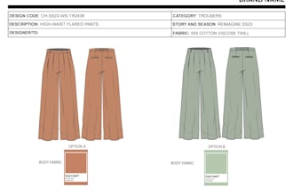make a techpack for womenswear or menswear