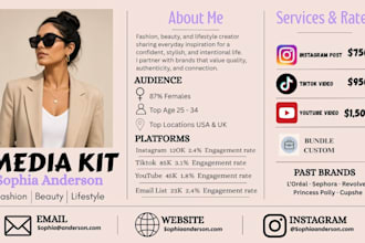 do editable media kit design press kit epk speaker one sheet minimalist flyer