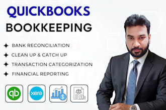 do bookkeeping, quickbooks setup, cleanup and bank reconciliation