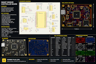 design custom pcb, schematic, pcb layout and gerber files