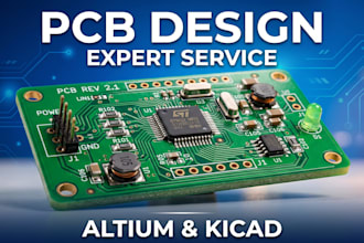 do pcb design, pcb layout, and circuit schematic in altium, kicad
