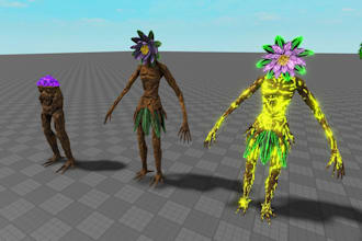 model roblox character, custom avatar, monster, pets, ugc bundle in blender